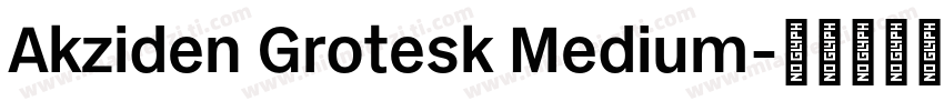 Akziden Grotesk Medium字体转换